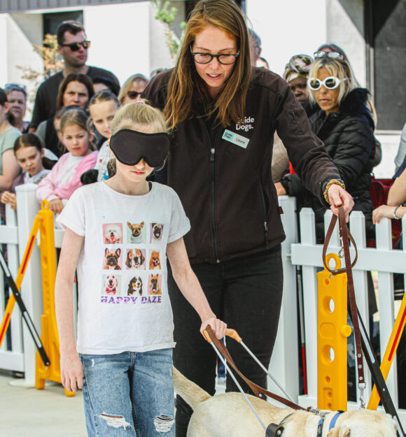 Dog demonstration with Mobility Instructor Laura