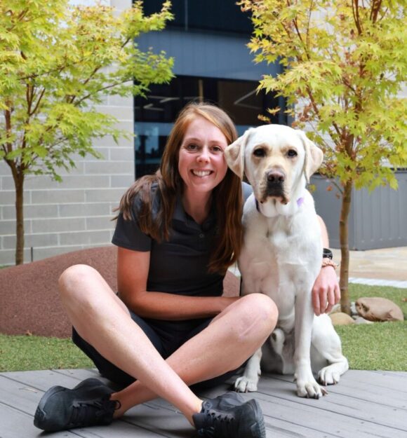 Laura with Cookie from her training group