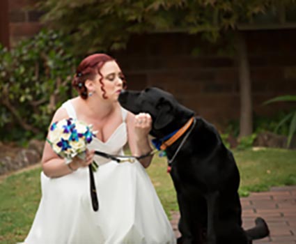 Kristy & Guide Dog Vollance