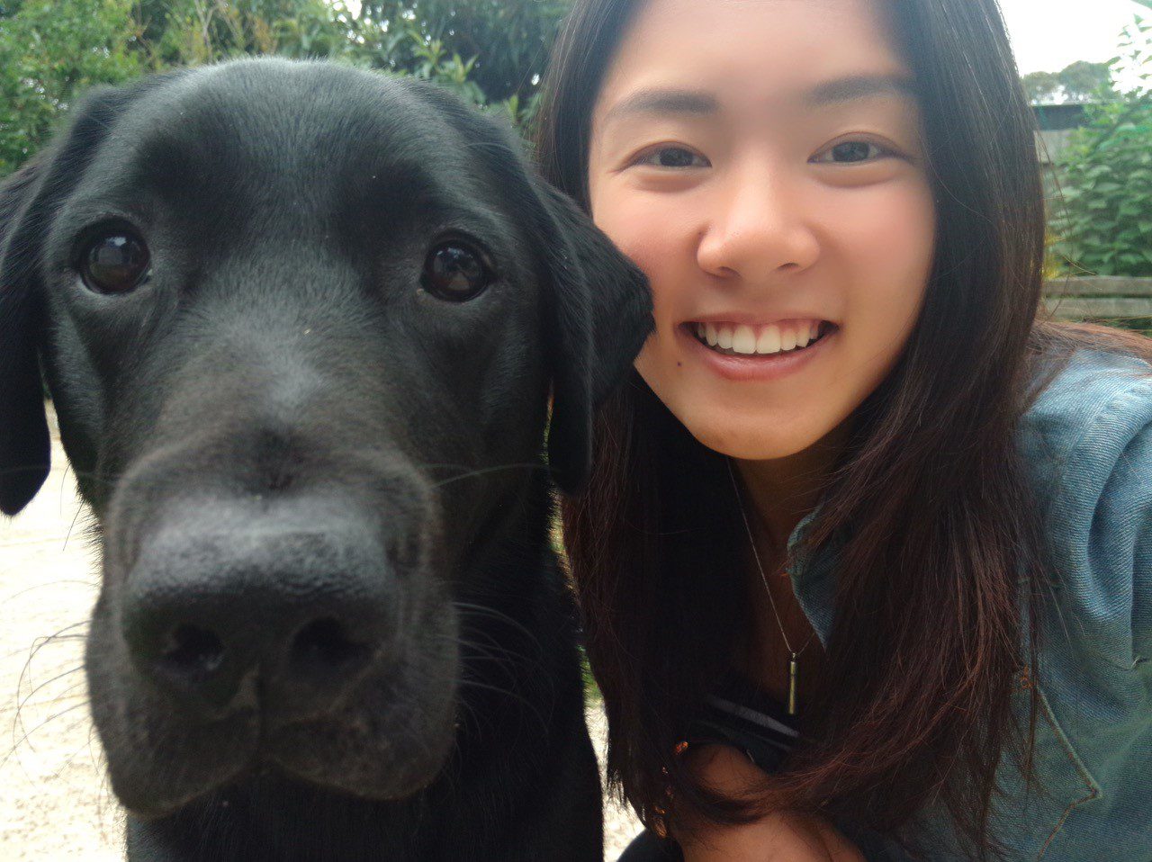 A selfie of Juliana with Warren