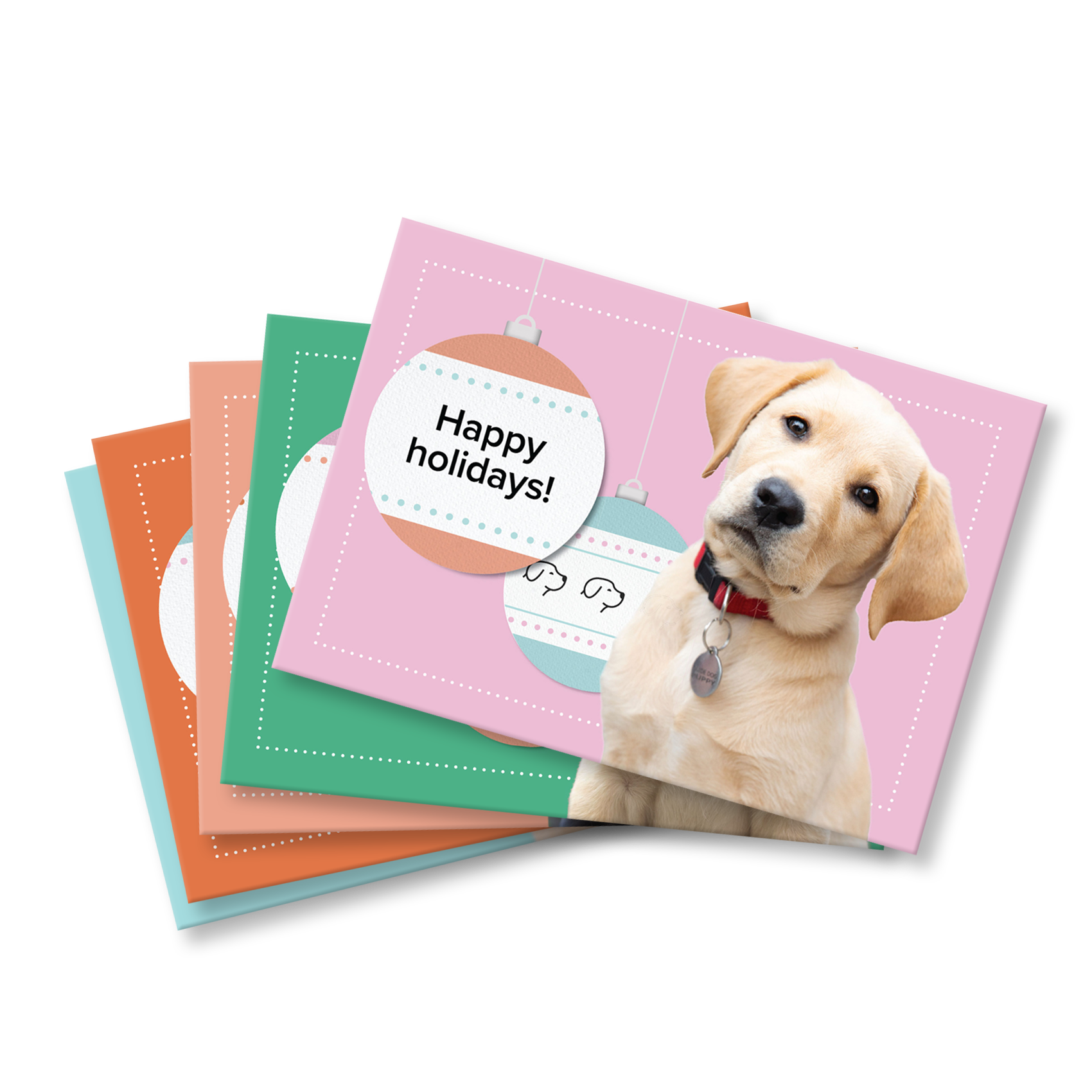 Guide Dogs 2027 Christmas Cards featuring puppies.