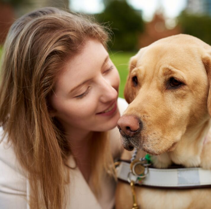 Young woman with Guide Dog