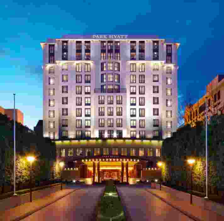 Outside view of the Park Hyatt Melbourne Hotel.